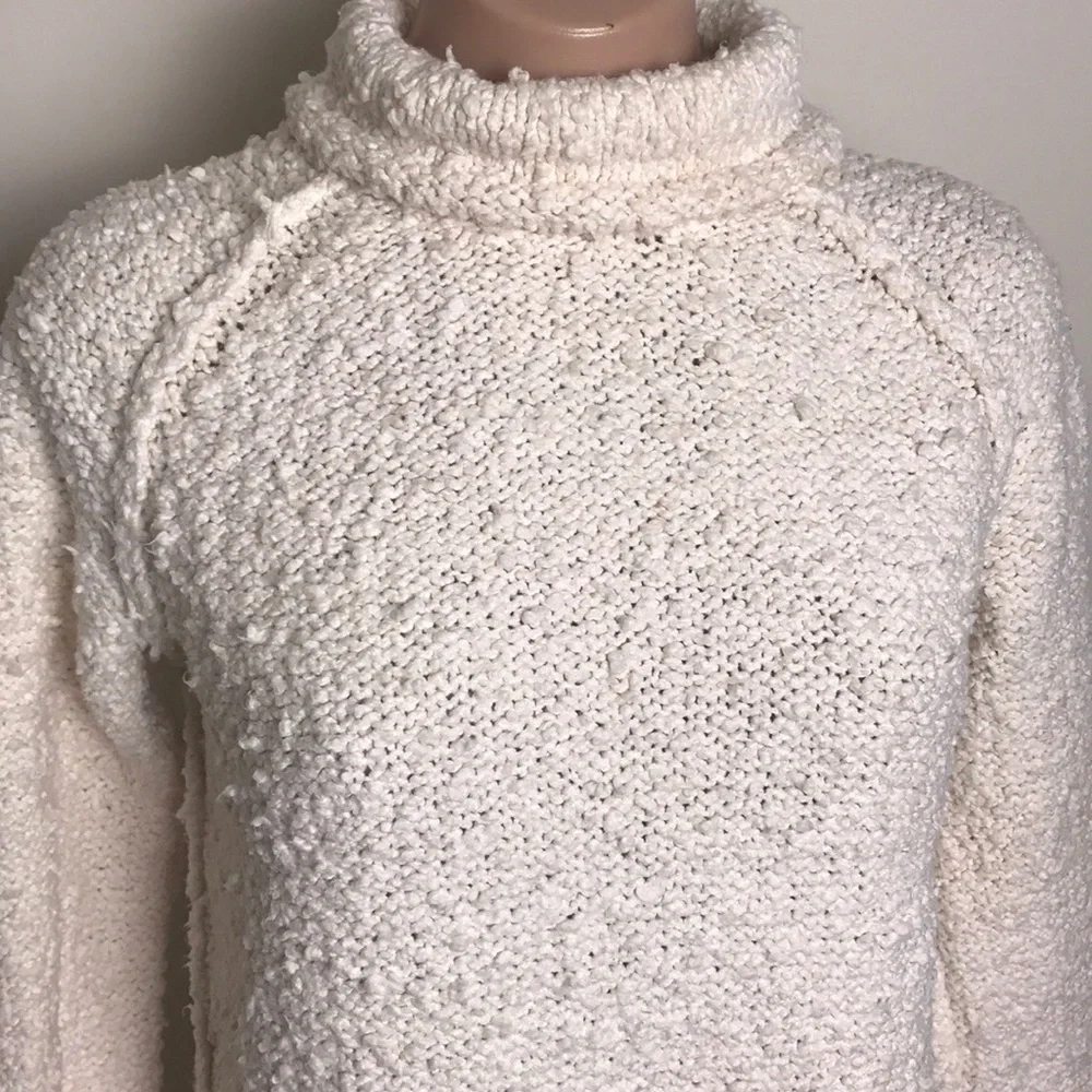 Moth Anthropologie Juliette Cream Popcorn Sweater